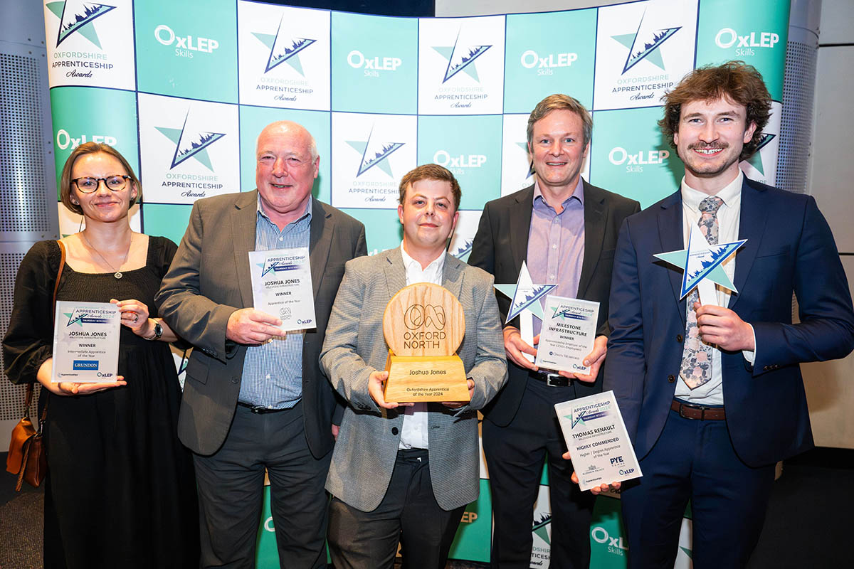Milestone Infrastructure wins big at the Oxfordshire Apprenticeship Awards